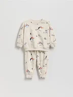 Komplety dla niemowląt - Reserved - Bawełniany komplet z nadrukiem - kremowy - miniaturka - grafika 1