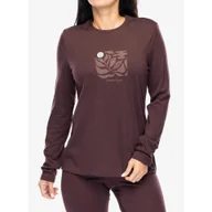 Bluzy sportowe damskie - Bluza termiczna damska Odlo Merino 200 Nature Lover TS Crew Neck LS - miniaturka - grafika 1