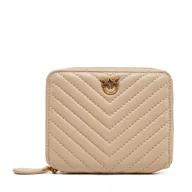 Portfele - Duży Portfel Damski PINKO Taylor Zip Around PE 23 PCPL 100249 A0GK Beżowy - miniaturka - grafika 1