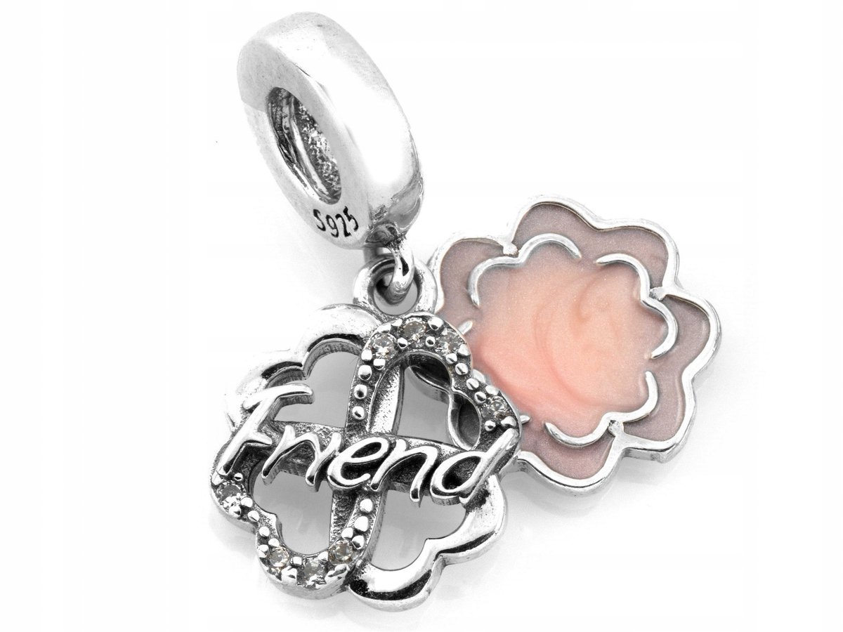 Zawieszka ze srebrna 925 beads koniczynka Friend od jubilera na prezent