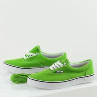 Trampki damskie - Limonkowe tenisówki damskie, trampki New Age 086 - miniaturka - grafika 1