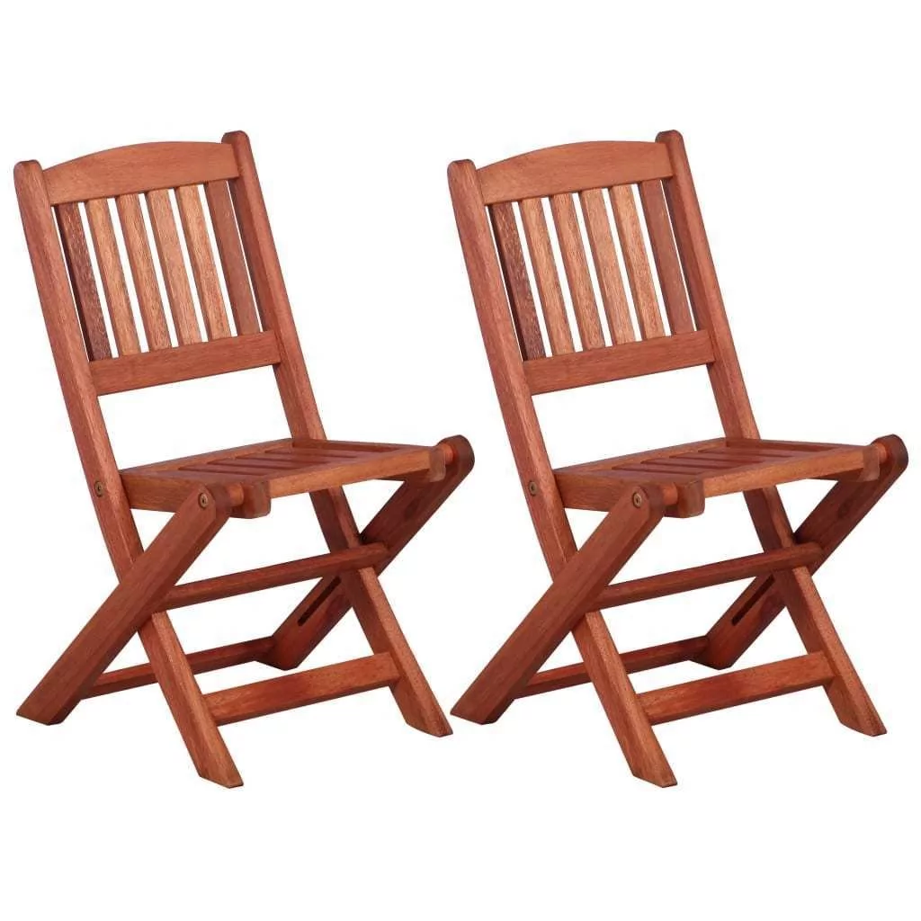 vidaXL Krzesła dla dzieci, 2 szt., drewno eukaliptusowe