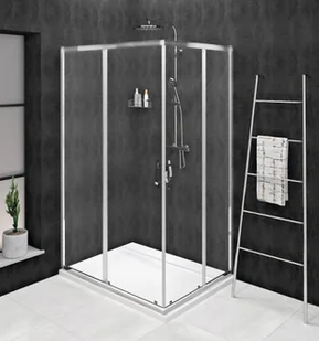 GELCO Kabina prysznicowa prostokątna narożna SIGMA SIMPLY drzwi przesuwne 80x90x190 chrom szkło transparentne z powłoką Coated Glass GS2190GS2180 - Kabiny prysznicowe - miniaturka - grafika 1