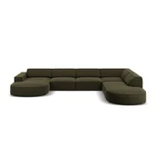 Narożniki - Zielona aksamitna sofa narożna (prawy narożnik) Jodie - Micadoni Home - miniaturka - grafika 1