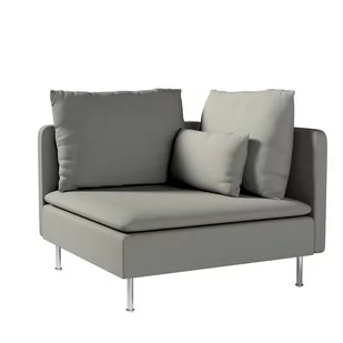 Dekoria pl pl Pokrowiec na sekcję narożną Söderhamn szary 99 x 99 x 83 cm Etna 1008-161-25 - Pokrowce na meble - miniaturka - grafika 1