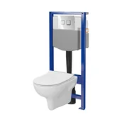 Stelaże i zestawy podtynkowe do WC - Zestaw podtynkowy Cersanit Cobe stelaż System przycisk Accento chrom - miniaturka - grafika 1