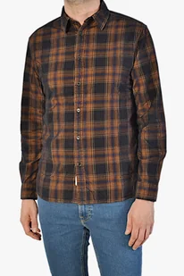 Koszula sztruksowa męska w kratę – Wrangler Non Pocket shirt Faded Black - Koszule męskie - miniaturka - grafika 1