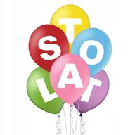 Balony i akcesoria - Zestaw balonów balony Sto Lat kolorowe - miniaturka - grafika 1