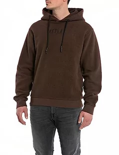Replay Męska bluza z kapturem, krój regular fit, 527 Deep Mahoń, S - Bluzy męskie - miniaturka - grafika 1