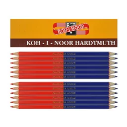 Koh-I-Noor 34230eg006ks 9 MM biuro coloured pencil  niebieski/czerwony (12 sztuk) 34230EG006KS - Przybory szkolne - miniaturka - grafika 1