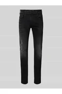 Spodnie męskie - Jeansy o kroju slim fit z efektem znoszenia model ANBASS - Replay - miniaturka - grafika 1
