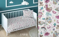 Pościel dla dzieci - Pościel bawełniana 160x200 pieski aloha różowa dziecięca zapinana na suwak KARO Bawełna Max - miniaturka - grafika 1