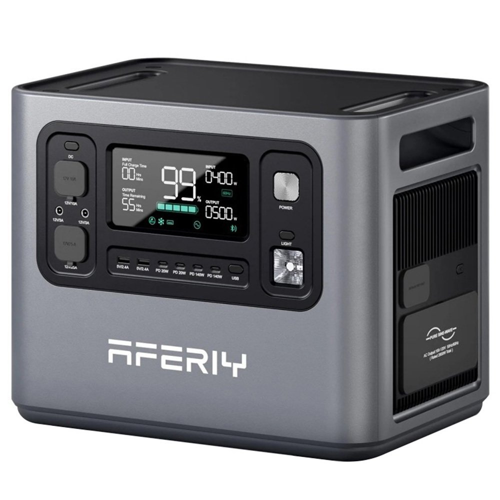 AFERIY P280 Portable Power Station 2800W AC Pure Sine Wave Output 2048Wh LiFePO4 Battery Expandable Capacity 13 Output Port