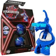 Figurki dla dzieci - Bakugan Hammerhead Niebieska Figurka Bitewna Transformująca + Karty - miniaturka - grafika 1