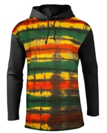 Bluzy męskie - bluza barwiona RASTA (zielono-żółto-czerwona)-XL - miniaturka - grafika 1