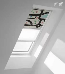 Roleta 2w1 zaciemniająco - plisowana DFD Velux - Kolekcja Dziecięca - Rolety - miniaturka - grafika 1