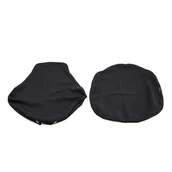 Podnóżki, podpórki, podkładki - Kompletna tapicerka do krzesła biurowego HURRAY, siedzisko + niskie oparcie, czarny - miniaturka - grafika 1