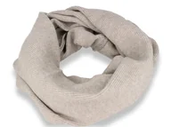 Apaszki i szaliki damskie - Ciepły komin włoska produkcja beżowy - miniaturka - grafika 1