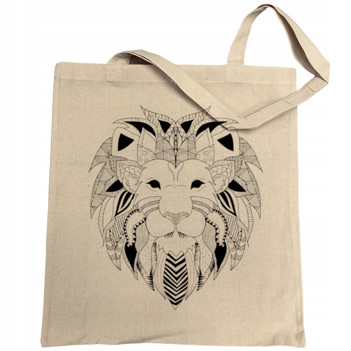 Torba na zakupy nadruk głowa Lew