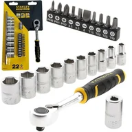 Klucze i nasadki - Stzestaw Z Grzechotką 1/4" 120T Nasadkami I Bitami - miniaturka - grafika 1