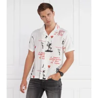 Koszule męskie - GUESS Koszula SS SANDWASHED GRAFFI | Regular Fit - miniaturka - grafika 1