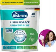 Środki do prania - Dr. Beckmann MAGIC LEAVES Chusteczki Listki Piorące do Prania Uniwersal x40 - miniaturka - grafika 1