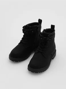 Reserved - Botki z imitacji skóry - czarny - Buciki dla niemowląt - miniaturka - grafika 1