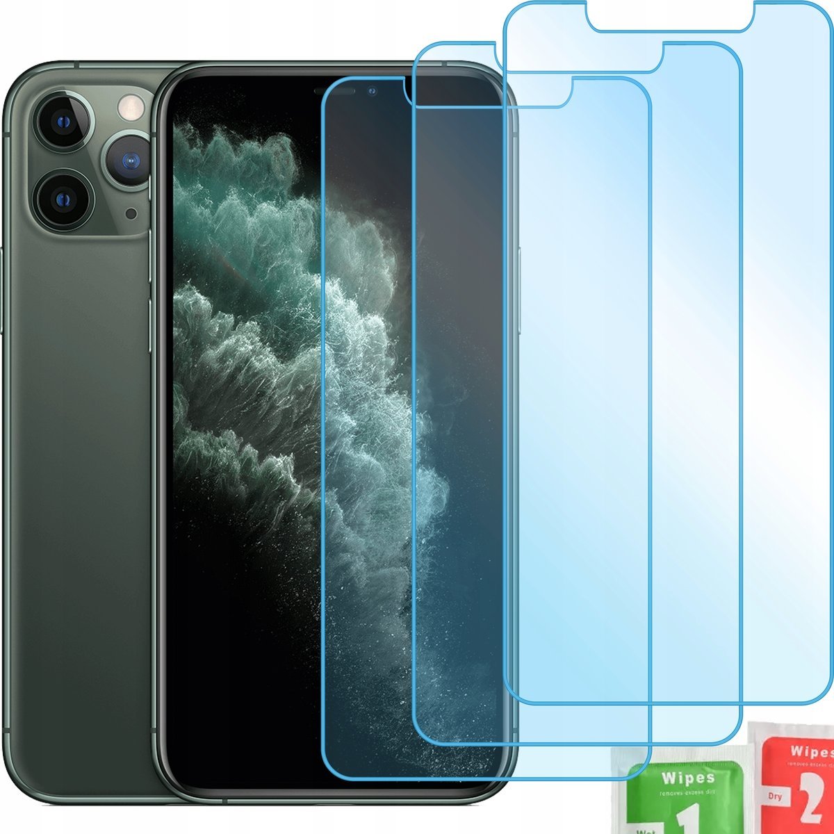 3x SZKŁO HARTOWANE 9H do iPhone X / XS / 11 Pro SZYBKA SZKIEŁKO NA EKRAN