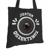 Torby i wózki na zakupy - Torba Bawełniana dla Fotografa Czarna Na Prezent ekologiczna Trwały Nadruk - miniaturka - grafika 1