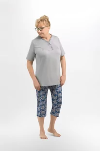 XXL Piżama damska bawełniana z krótkim - Piżamy damskie XXL Piżama damska bawełniana z krótkim - Piżamy damskie - miniaturka - grafika 1