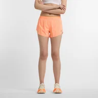 Spodnie sportowe damskie - Spodenki damskie New Balance WS51288HMO pomarańczowe - miniaturka - grafika 1