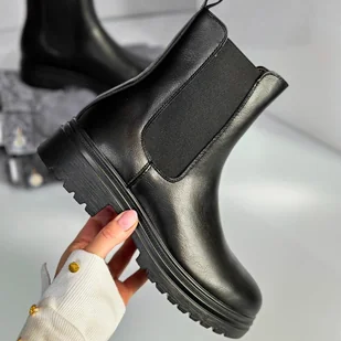 Czarne zimowe sztyblety damskie, botki na traperze Vinceza 58108 - Botki damskie - miniaturka - grafika 1