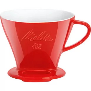 Melitta 218974 filtr porcelanowy filtr do kawy rozmiar 102 czerwony - Akcesoria i części do ekspresów do kawy - miniaturka - grafika 1