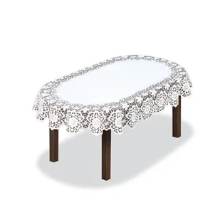 Obrus żakardowy owal 150 x 100 - Obrusy i serwetki - miniaturka - grafika 1