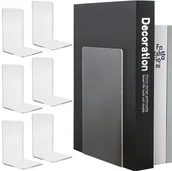 Dekoracje domu - Podpórki do Książek Stojak Plexi Przezroczyste 6x RUHHY - miniaturka - grafika 1