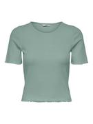 Koszulki i topy damskie - ONLY Koszulka "Emma" w kolorze zielonym - miniaturka - grafika 1