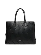 Torebki damskie - Calvin Klein Torebka Ck Woven Medium Shopper K60K612994 Czarny - miniaturka - grafika 1