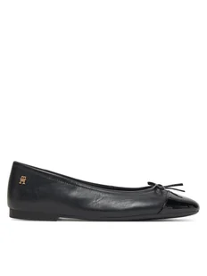 Tommy Hilfiger Baleriny Patent Toe-Cap FW0FW08830 Czarny - Baleriny - miniaturka - grafika 1