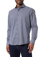 Koszule męskie - bugatti Klasyczna koszula męska 9950-28505, granatowa, standardowa - miniaturka - grafika 1