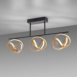 Paul Neuhaus Lampa sufitowa czarna ze złotymi 3 punktami z pilotem - Josip - Lampy sufitowe - miniaturka - grafika 3