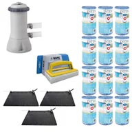 Baseny ogrodowe - WAYS - Pielęgnacja basenu - 3x podgrzewacz basenu i pompa filtrująca 3407 L/u oraz 12 filtrów typu A i szczotka do szorowania WAYS - miniaturka - grafika 1