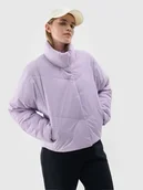 Kurtki damskie - 4F Kurtka puchowa z syntetycznym wypełnieniem damska - fioletowa XS - miniaturka - grafika 1