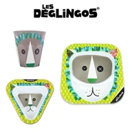 Zestawy naczyń dla dzieci - Les Deglingos Zestaw do jedzenia, Lew Jelekros - miniaturka - grafika 1