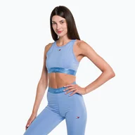Bielizna sportowa damska - Biustonosz Tommy Hilfiger Essentials Mid Int Racer Back blue - miniaturka - grafika 1