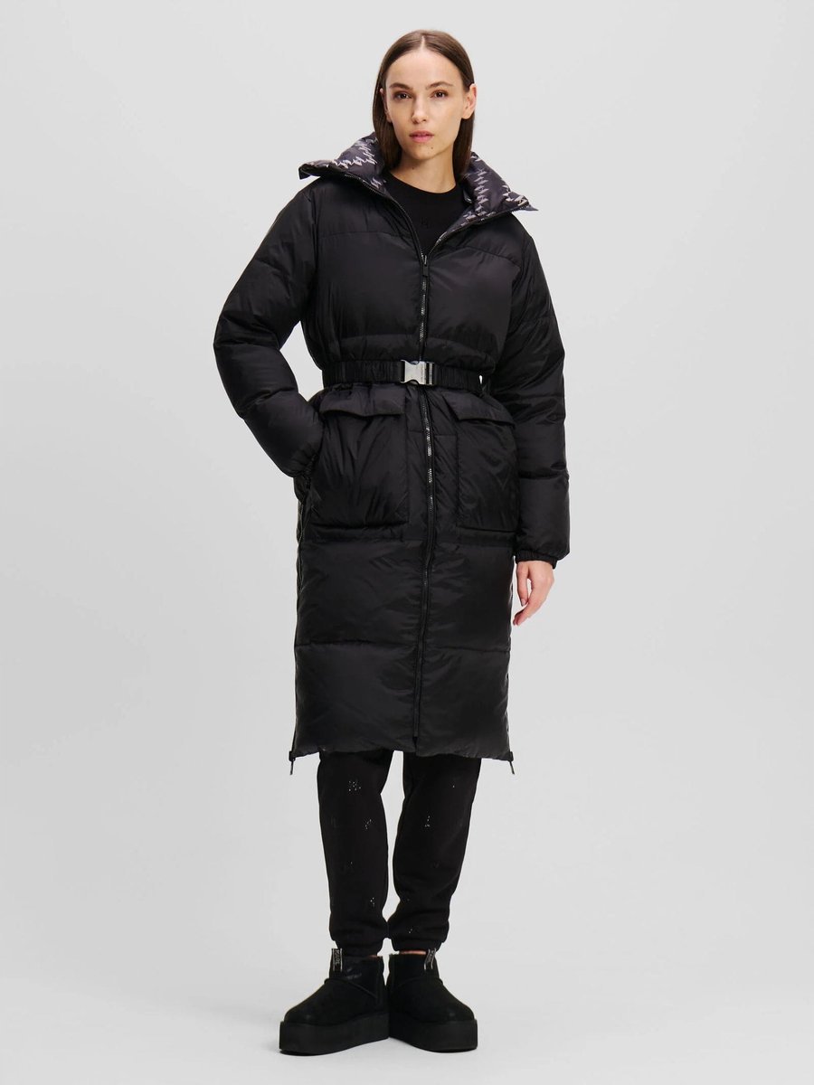 Kurtka damska Karl Lagerfeld 246W1505 czarny monogram - M