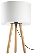 Lampy stojące - TK Lighting Minimalistyczna lampka nocna buk TOKYO E27 60W wys. 52cm biały TK5290 - miniaturka - grafika 1