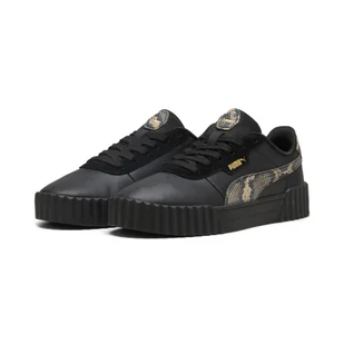 Damskie sneakersy Carina 3.0 Snake Chic PUMA Black Gold - Buty trekkingowe damskie - miniaturka - grafika 1