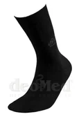 Bielizna lecznicza - DeoMed Cotton Silver bawełniane bezuciskowe skarpetki zdrowotne, antybakteryjne, antyzapachowe z jonami srebra rozmiar 35-38 CZARNE - miniaturka - grafika 1