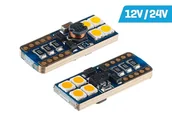 Żarówki samochodowe - Żarówka VISION WY5W (T10) 12/24V 8x 3030 SMD LED, nonpolar, CANBUS, pomarańczowa, 2 szt. - miniaturka - grafika 1