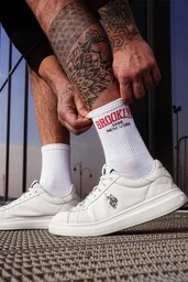 Skarpety męskie bawełniane w sportowym stylu z napisem Brooklyn Milena GO - Skarpetki męskie - miniaturka - grafika 1